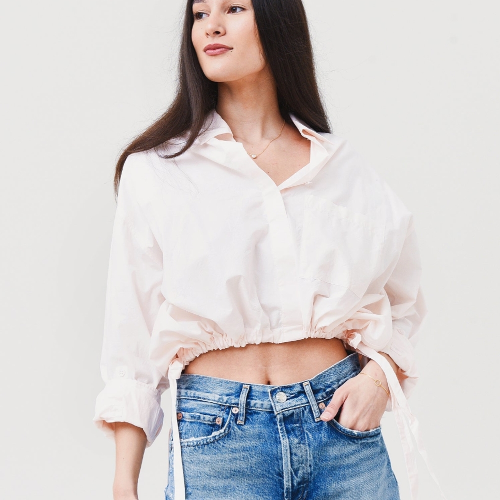 NWT Citizens of Humanity Alexandra in Sunrise Collared Poplin Button Up Shirt